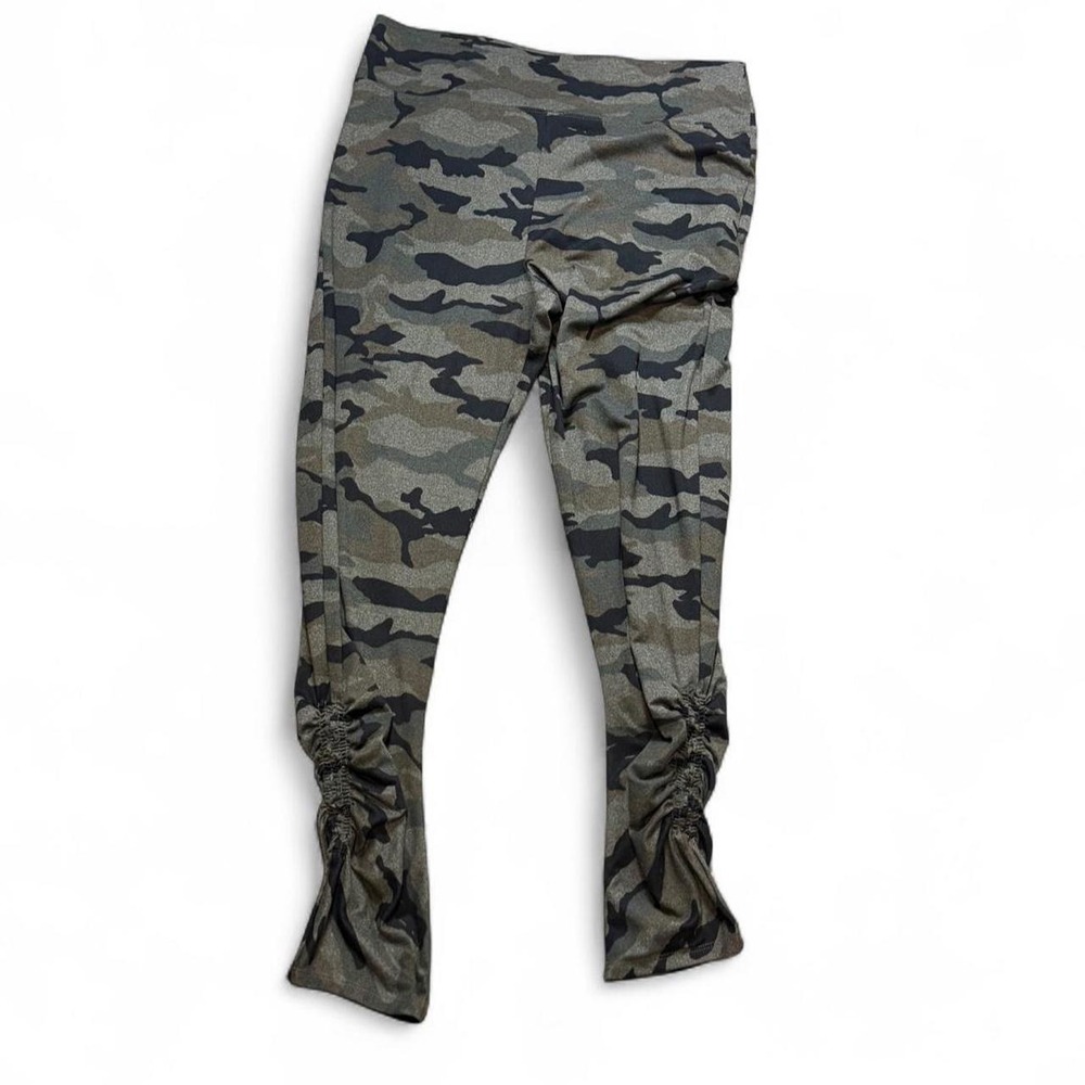 Socialite Green Cami Ruched Leggings, Women's Size XL